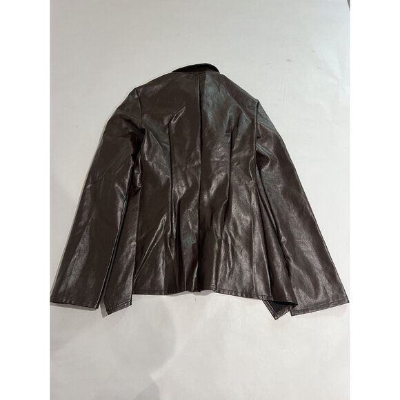 SOLADO Faux Leather Jacket in Brown - Picture 3 of 4